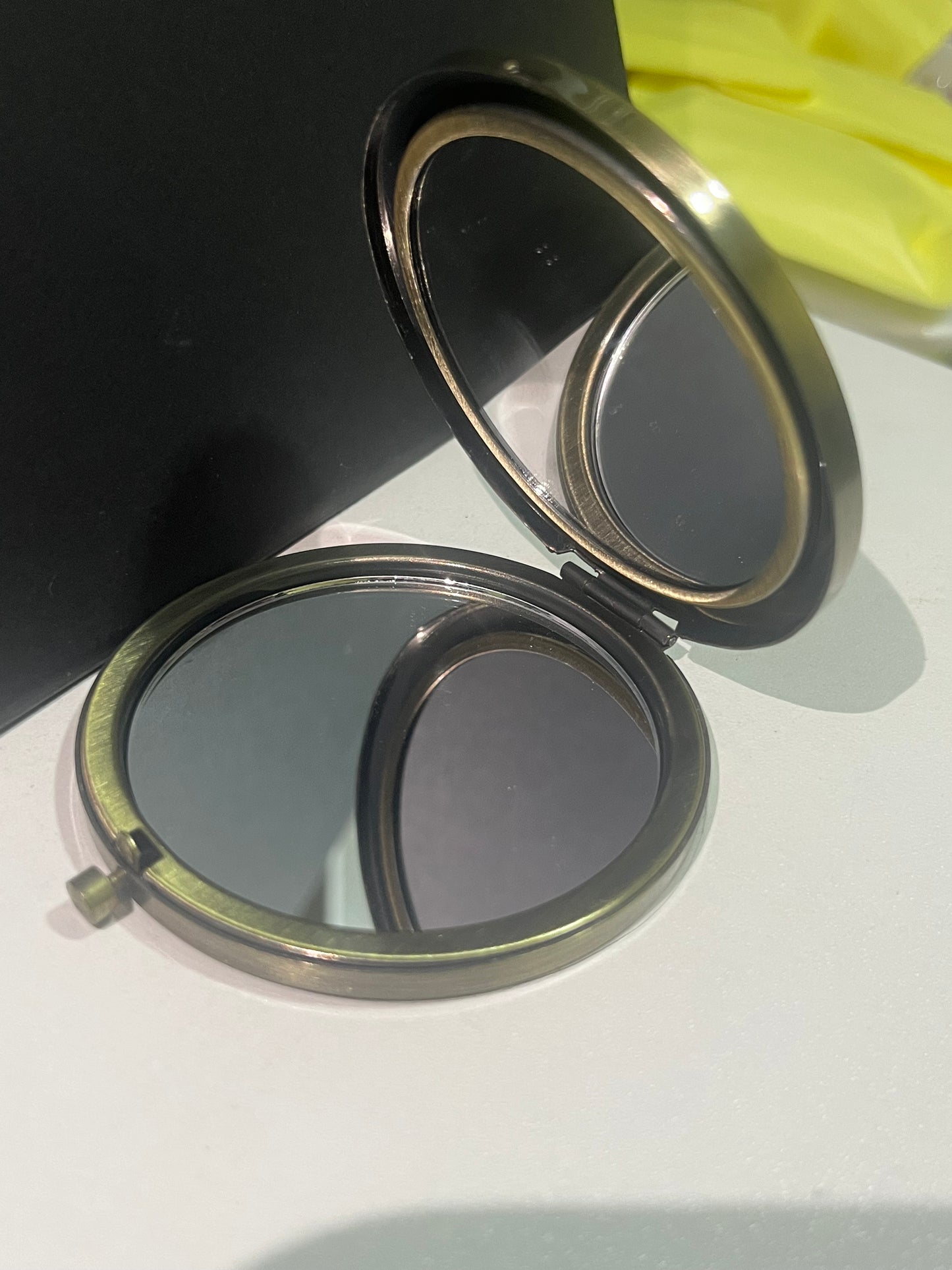 Embroidery make up mirror