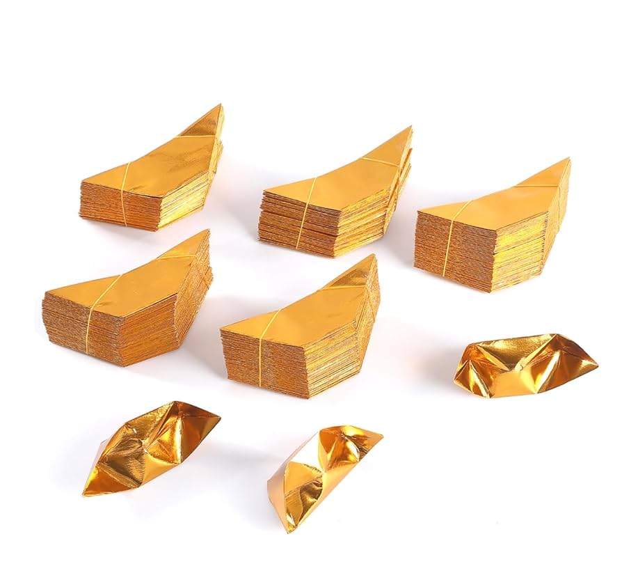 DIY Paper Ingot Ancestor Blessing Supplies Manual - Gold & Silver Accessories Sacrificial Supplies (40 pcs)