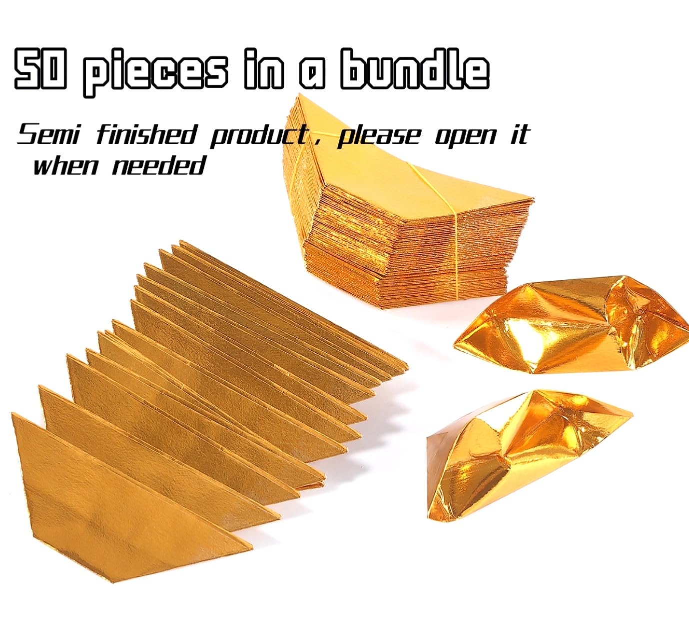 DIY Paper Ingot Ancestor Blessing Supplies Manual - Gold & Silver Accessories Sacrificial Supplies (40 pcs)